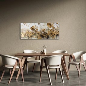 Tablou - pictură abstractă florală (120x50 cm)