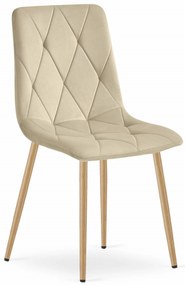 Scaun de dining din catifea bej deschis LIBRA