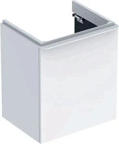 Dulap baza pentru lavoar suspendat Geberit Smyle Square alb 1 usa opritor stanga 54 cm