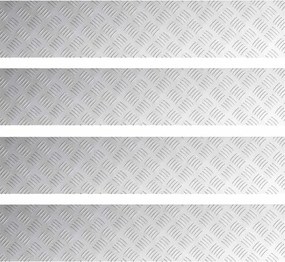 vidaXL Trepte Dreptunghiular 4 pcs Argintiu 100 x 20 cm Aluminiu