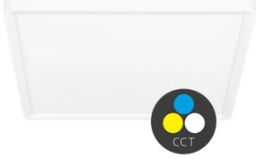 Plafonieră LED Ecolite W008S-CCT/24W/BI TERY LED/24W/230V IP40 alb