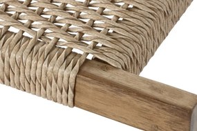 Bancheta din lemn de tec si fibre naturale, " Wall "