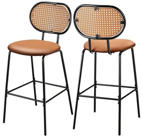 Set 2 scaune de bar, maro