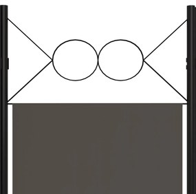 Paravan de cameră cu 5 panouri, antracit, 200 x 180 cm