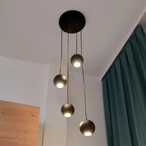 Lustră LED pe cablu MIDWAY 4xGU10/4,8W/230V neagră