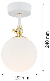 Lustră aplicată pentru baie LATINA 1xE14/7W/230V IP44 albă/aurie Argon 4002