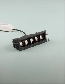Corp incastrabil tavan fals cu 5 spoturi LED SWAN negru NVL-9232127