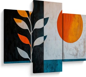 Tablou - Abstracție cu plantă și soare (90x60 cm)