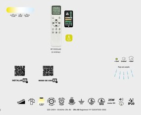 Lustra LED, Ventilator cu telecomanda, SOHO alb MA-8720