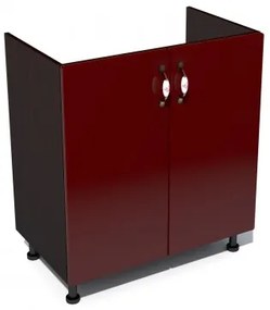 Corp inferior 60 cu 2 usi masca chiuveta Zebra MDF rosu simplu