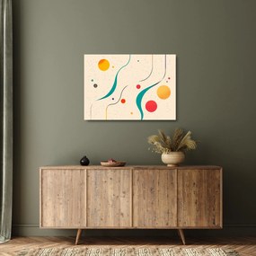 Tablou pe sticlă - Ilustrație colorată minimalistă (70x50 cm)