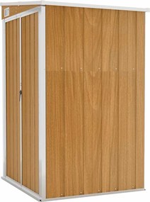 vidaXL Șopron grădină/montaj perete maro 118x100x178cm oțel galvanizat