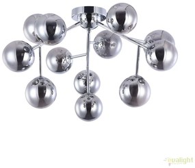 Lustra deosebita cu 12 de surse de lumina Dallas, crom/ fumuriu MYMOD545PL-12CH