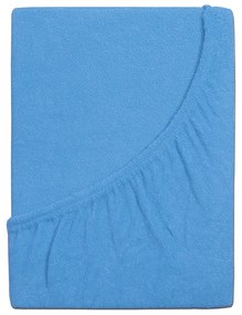 Cearșaf de pat 4Home din frotir Perfect albastru, 90 x 200 cm