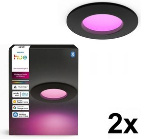 Philips - Set de 2 spoturi încastrate LED RGBW, reglabile, pentru baie Hue SLIM LED/8,3W/230V IP44