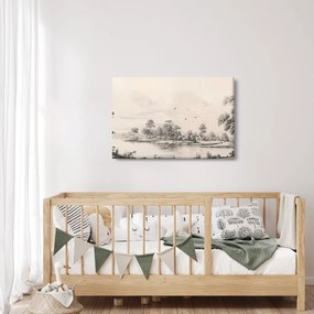 Tablou - Vintage peisaj desen peisaj (90x60 cm)