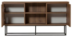 Comodă în culoare naturală joasă cu aspect de lemn de nuc 140x72 cm Rodez – Kalune Design