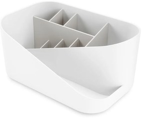 Organizator de baie alb pentru cosmetice din plastic Glam – Umbra