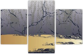 Tablou - Albastru și aur abstracție N⁰1 (90x60 cm)