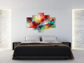 Tablou – Abstracție cu roșu (150x105 cm)