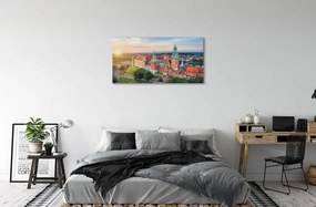 Tablouri canvas castel Cracovia panorama răsărit de soare