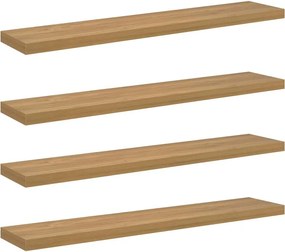vidaXL Raft de perete 4 pcs Maro 120 x 23,5 x 4 cm Lemn compozit