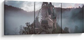 Tablou - Eltz Castle, Germania (cu ceas) (90x30 cm)