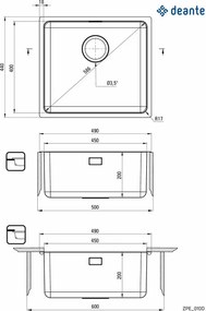 Chiuveta inox Deante Egeria 49x44 cm crom