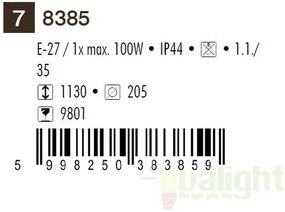 Stalp exterior H-113cm, IP44, auriu antic Toronto 8385 RX