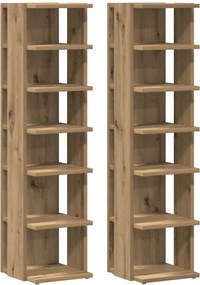 vidaXL Pantofare 2 buc. stejar artizanal, 28x27x102 cm, lemn prelucrat