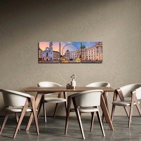 Tablou - Austria, Viena (cu ceas) (90x30 cm)