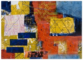 Tablou pe sticlă - Abstract (70x50 cm)