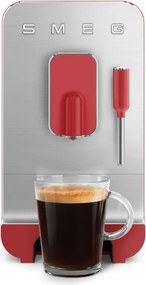 Espressor automat SMEG Collezione BCC02RDMEU, 1350 W, 19 bar, 1,4 l, 8 functii, Rasnita incorporata, Cafea boabe, Spumare lapte, Rosu