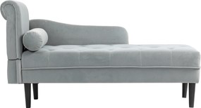 HOMCOM Canapea Chaise Longue cu tapițerie cu efect de catifea, gri | Aosom Romania
