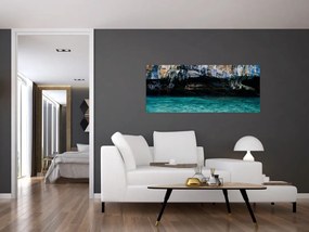 Tablou cu apă și stâci (120x50 cm)