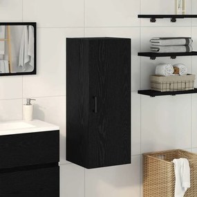 vidaXL Dulap de perete, stejar negru, 34,5x34x90 cm, lemn stratificat