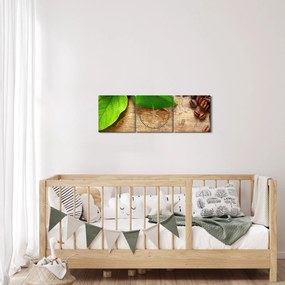 Tablou - Cafea (cu ceas) (90x30 cm)