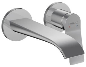 Baterie lavoar cu montaj pe perete, Hansgrohe, Vivenis, cu pipa 19,2 cm, crom