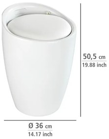 WENKO 24228100 - Taburet CANDY, 36 x 50,5 cm, alb/negru