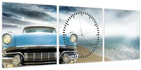 Tablou - Cabriolet de epocă (cu ceas) (90x30 cm)