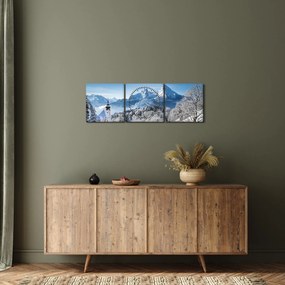 Tablou - O privire asupra peisajului de iarnă (cu ceas) (90x30 cm)