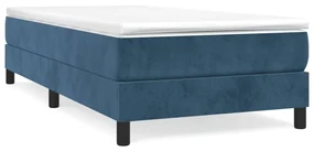 3120752 vidaXL Cadru de pat box spring, albastru închis, 90x200 cm, catifea