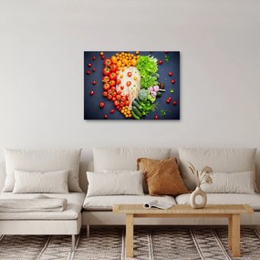 Tablou - Masa plină cu legume (70x50 cm)