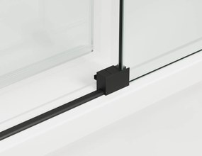 Usa culisanta de dus in nisa, 1300 mm, negru mat, doua elemente, Ronal Oriana Negru mat, 1300 mm