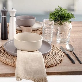 Tacâmuri negre-argintii din oțel inoxidabil 24 buc. Skandi – Orion