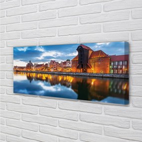 Tablouri canvas clădiri fluviale Gdańsk