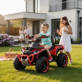 ATV Electric cu acumulator pentru copii NOVOKIDS™ MonsterQuad PRO , Cu melodii si lumini, Lungime 113 cm, 3-8 ani , Max 35 kg , Roti EVA, 12V, 4