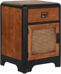 Noptiera din lemn de pin si metal " Wood "