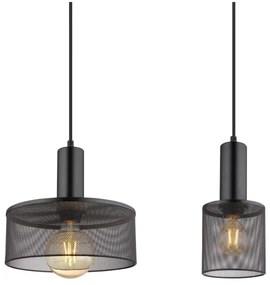 Lustră pe cablu JEDD 4xE27/60W/230V negru Globo 15648-4H