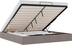 vidaXL Cadru pat otoman fără saltea Taupe 180x200 cm țesătură